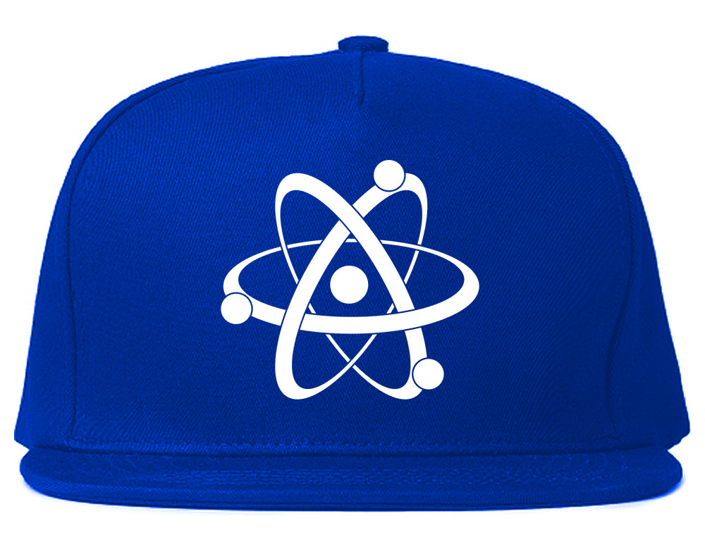Atom Symbol Science Mens Snapback Hat Royal Blue