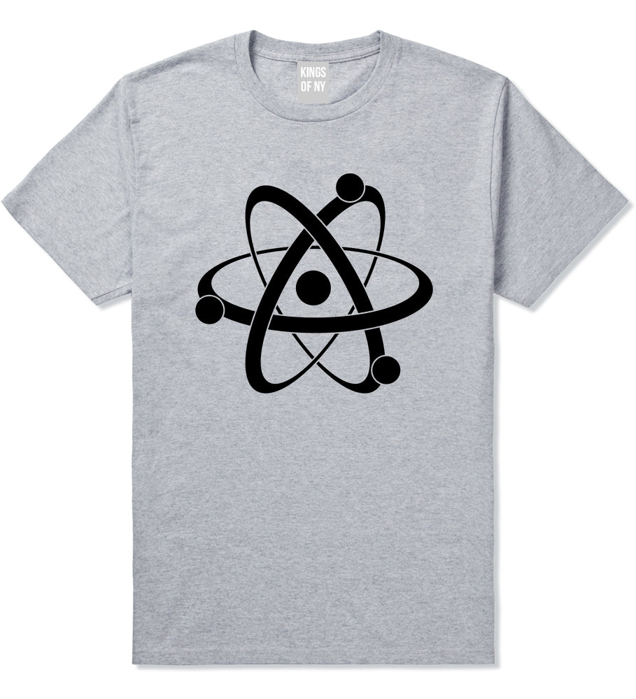 Atom Symbol Science Mens T-Shirt Grey