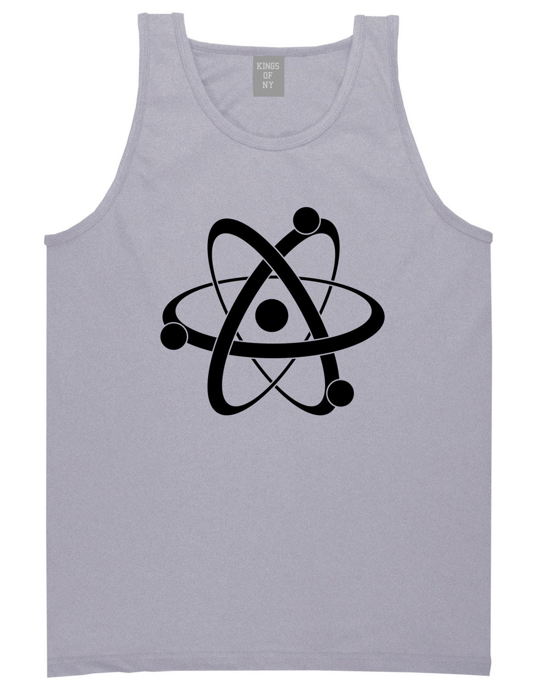 Atom Symbol Science Mens Tank Top T-Shirt Grey