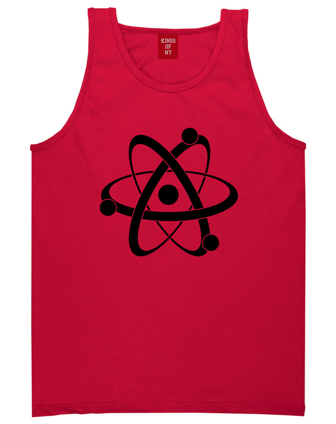 Atom Symbol Science Mens Tank Top T-Shirt Red