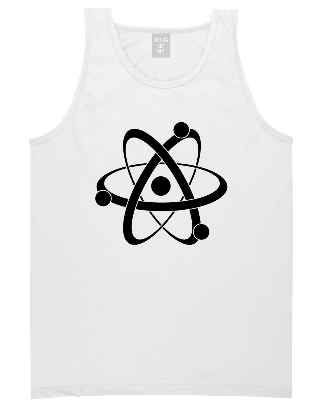 Atom Symbol Science Mens Tank Top T-Shirt White