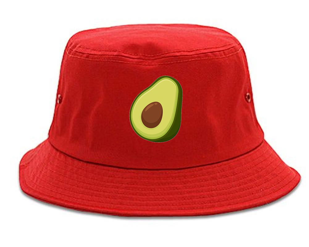 Avocado Vegan Chest Mens Bucket Hat Red