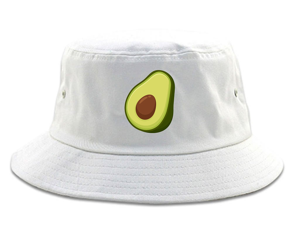 Avocado Vegan Chest Mens Bucket Hat White