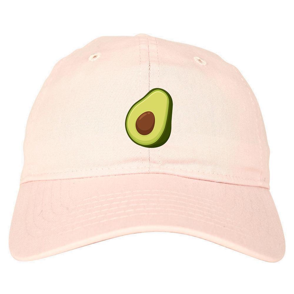 Avocado Vegan Chest Mens Dad Hat Pink