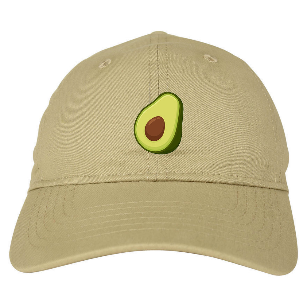 Avocado Vegan Chest Mens Dad Hat Tan