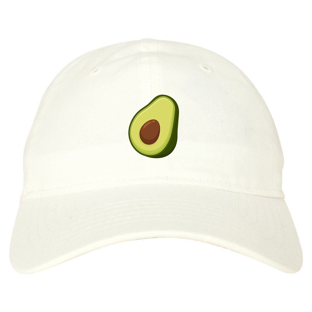 Avocado Vegan Chest Mens Dad Hat White