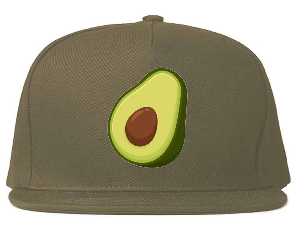 Avocado Vegan Chest Mens Snapback Hat Grey