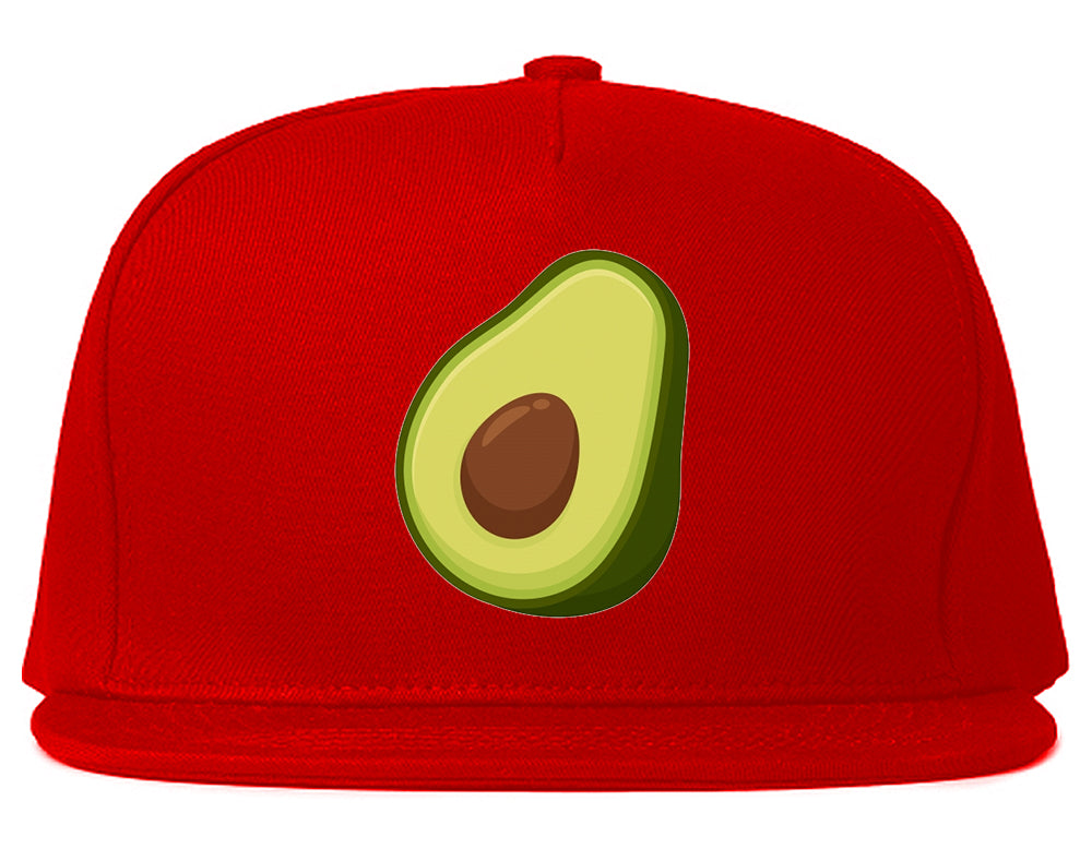 Avocado Vegan Chest Mens Snapback Hat Red