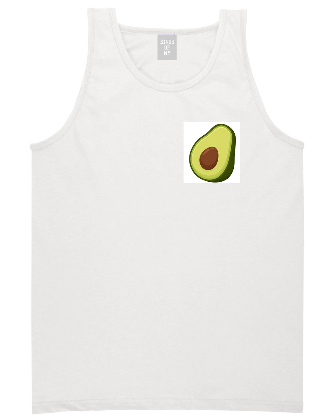 Avocado Vegan Chest Mens Tank Top T-Shirt White