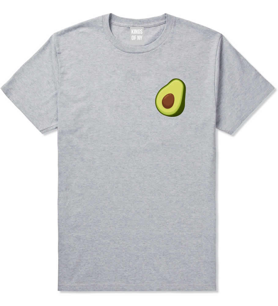 Avocado Vegan Food Mens T-Shirt Grey