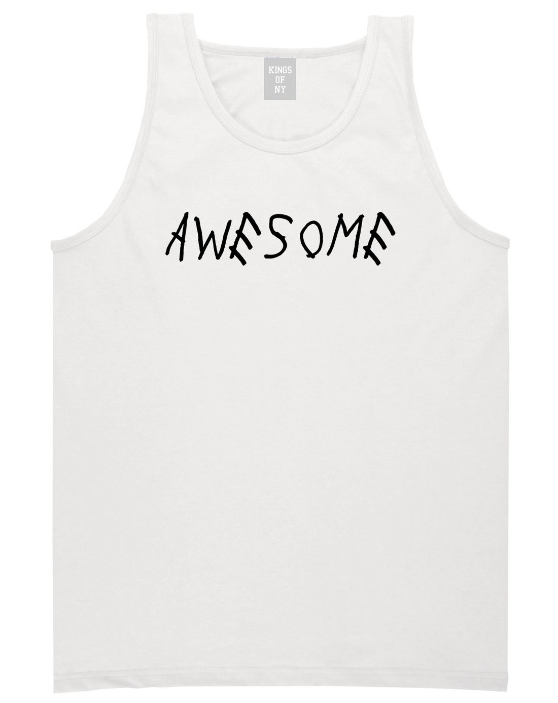 Awesome White Tank Top Shirt by Kings Of NY