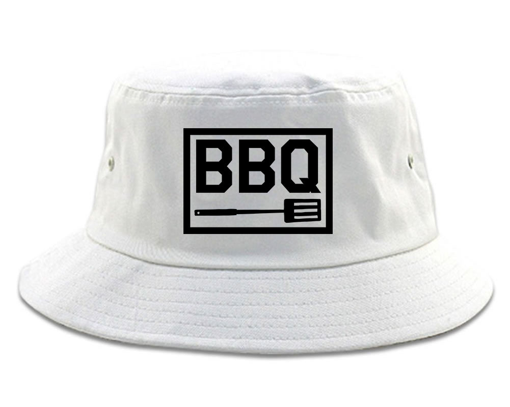 BBQ Barbecue Spatula Bucket Hat White