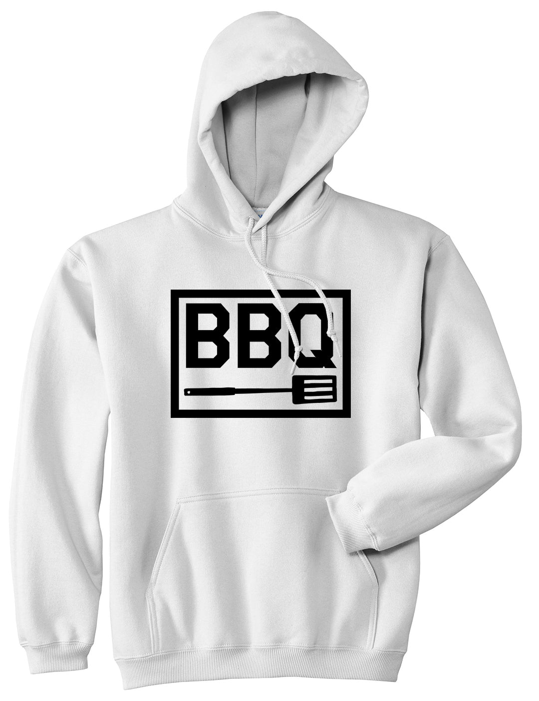 BBQ Barbecue Spatula White Pullover Hoodie by Kings Of NY
