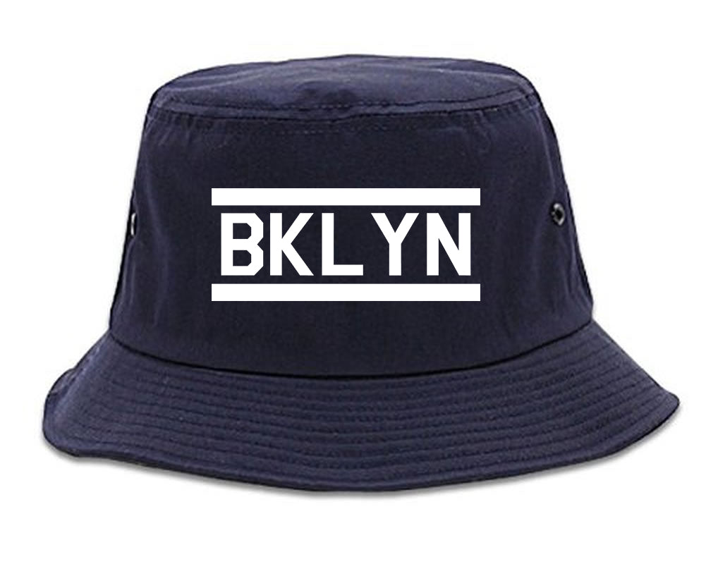 BKLYN Brooklyn Mens Bucket Hat Navy Blue