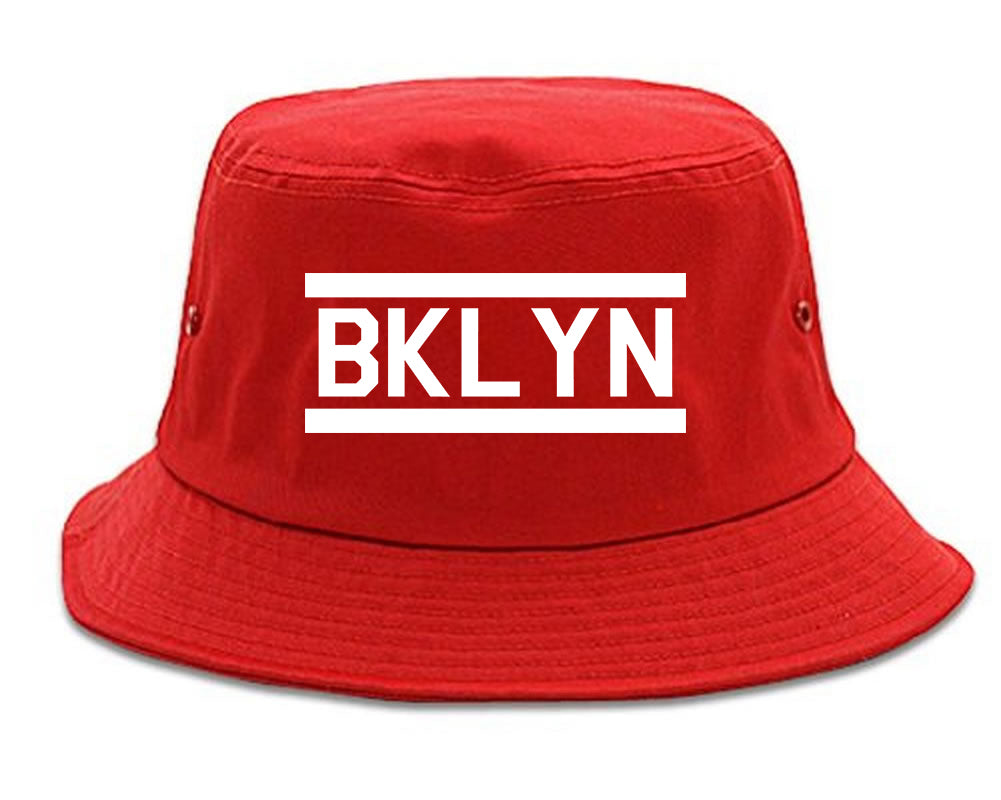 BKLYN Brooklyn Mens Bucket Hat Red