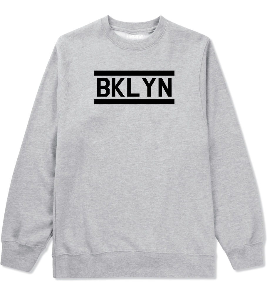 BKLYN Brooklyn Mens Crewneck Sweatshirt Grey by Kings Of NY