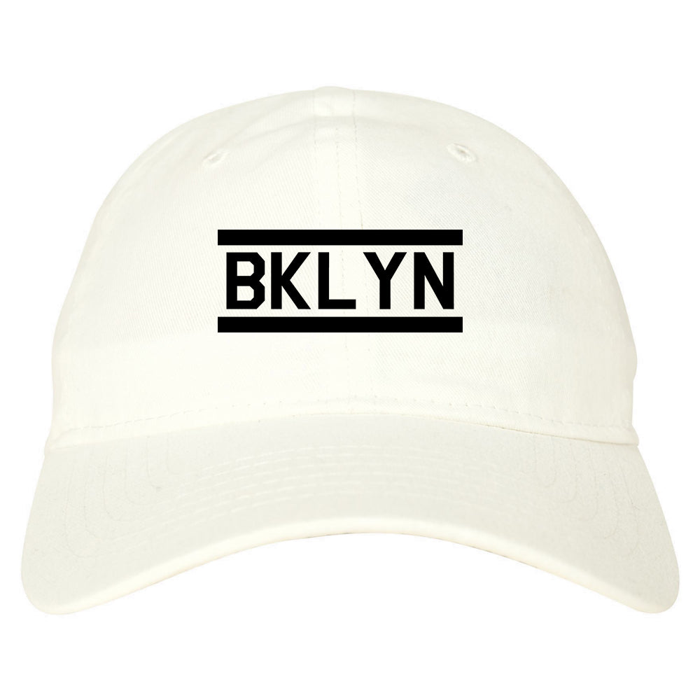BKLYN Brooklyn Mens Dad Hat Baseball Cap White