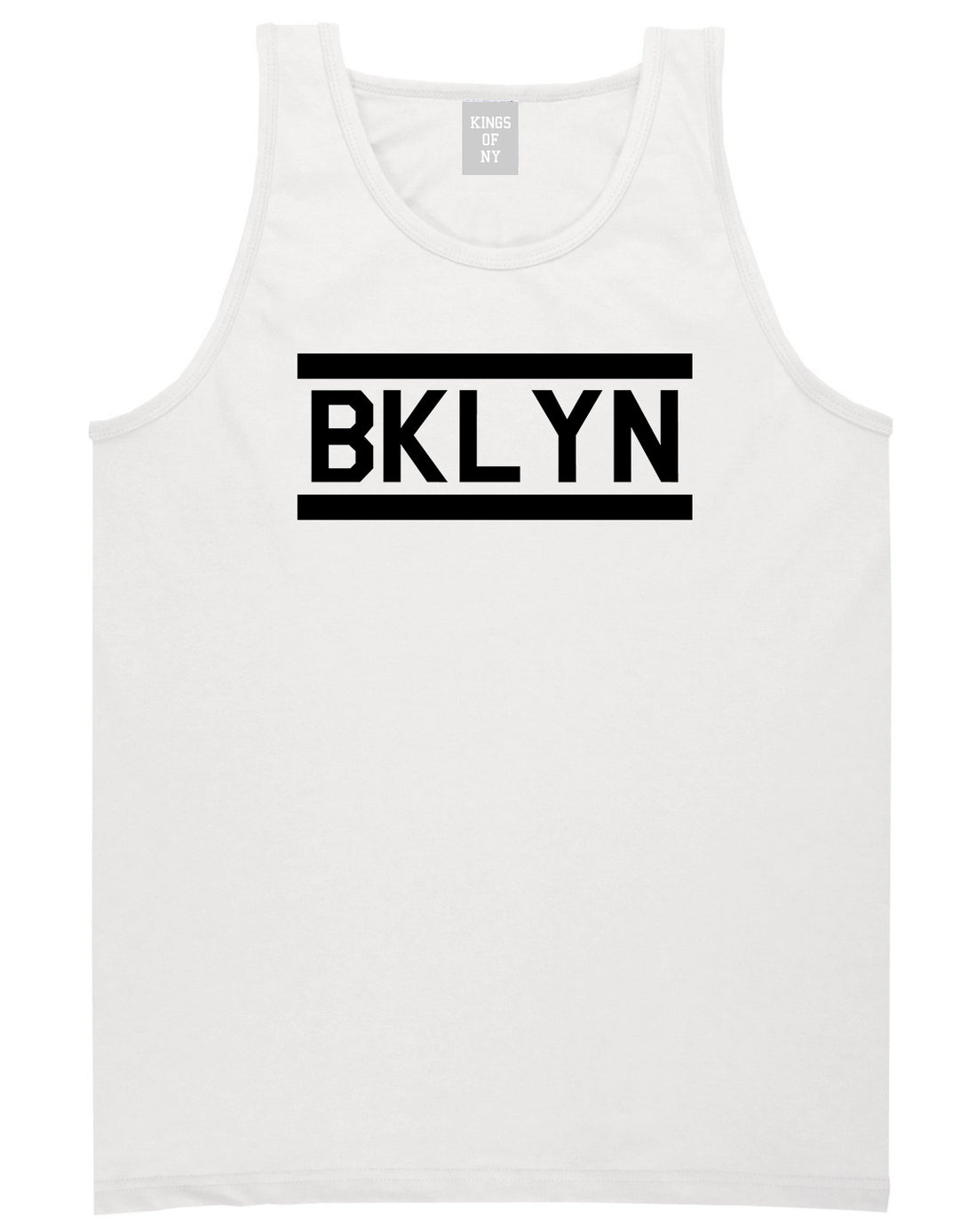 BKLYN Brooklyn Mens Tank Top Shirt White by Kings Of NY
