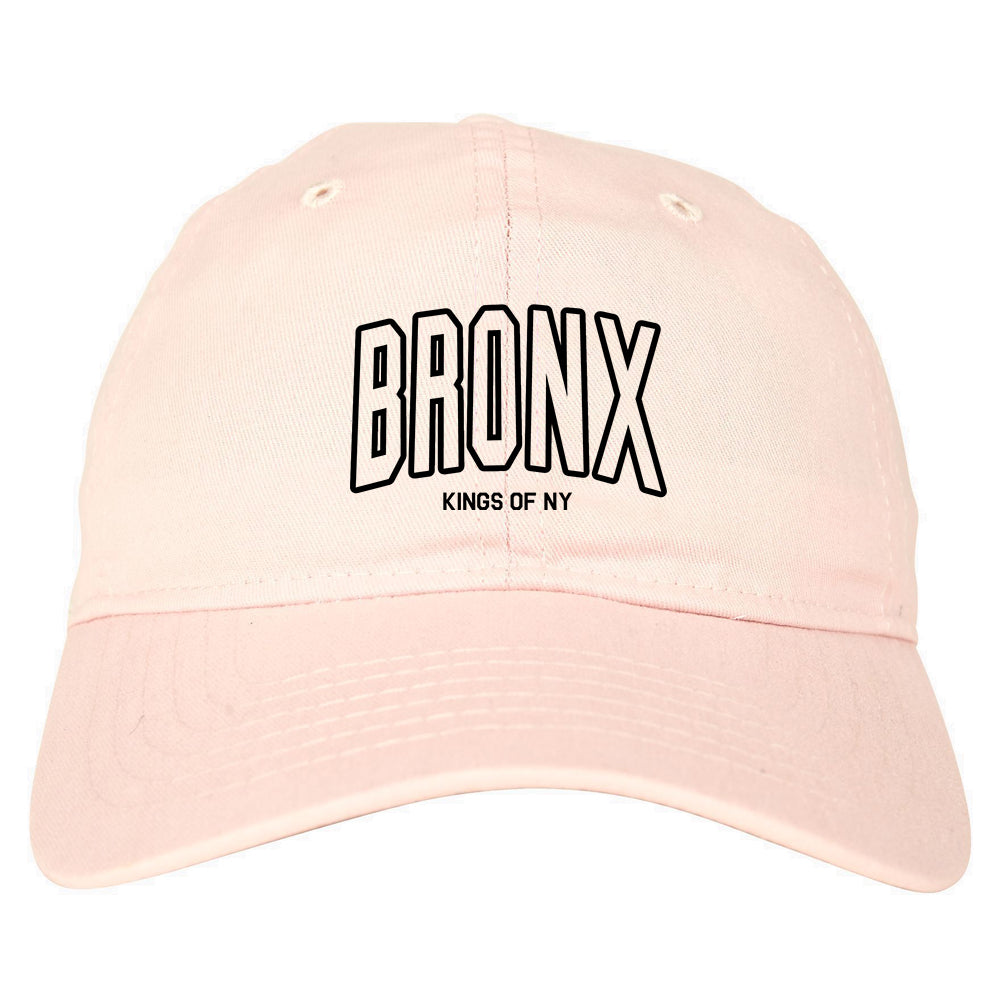 BRONX College Outline Mens Dad Hat Baseball Cap Pink