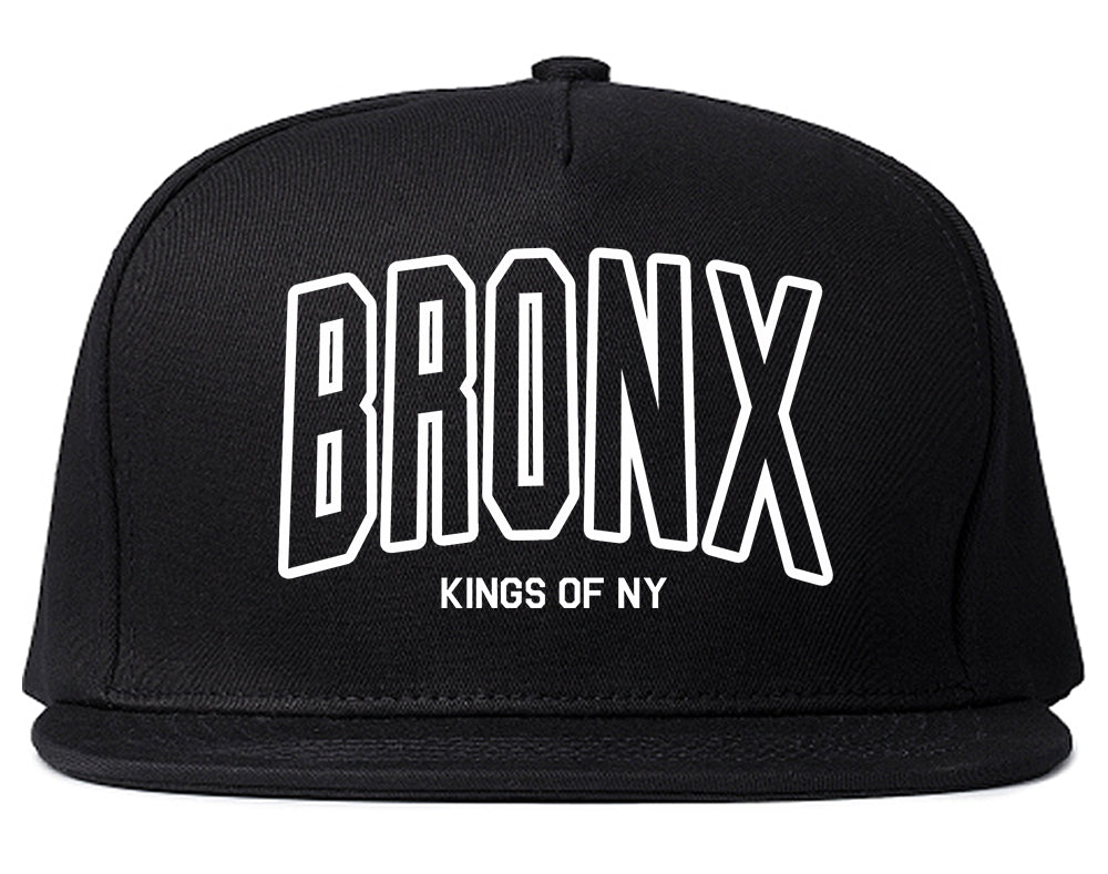 BRONX College Outline Mens Snapback Hat Black