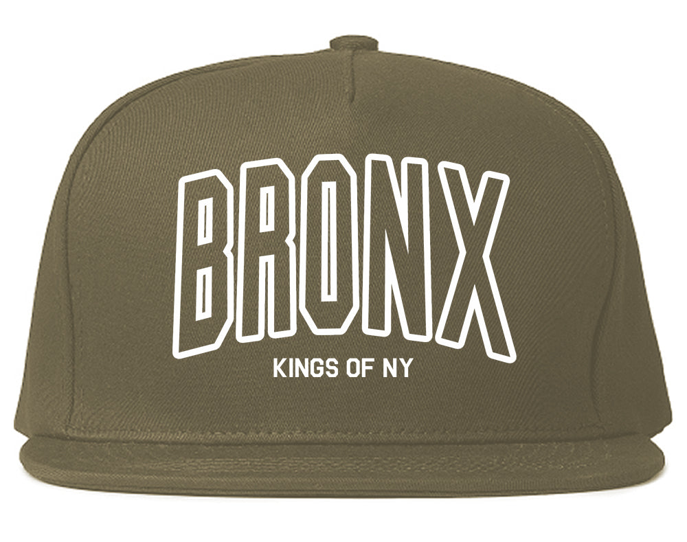 BRONX College Outline Mens Snapback Hat Grey