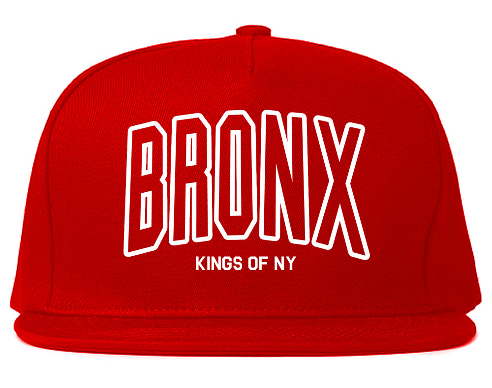 BRONX College Outline Mens Snapback Hat Red