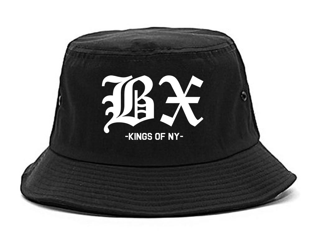 BX Old English Bronx New York Black Bucket Hat