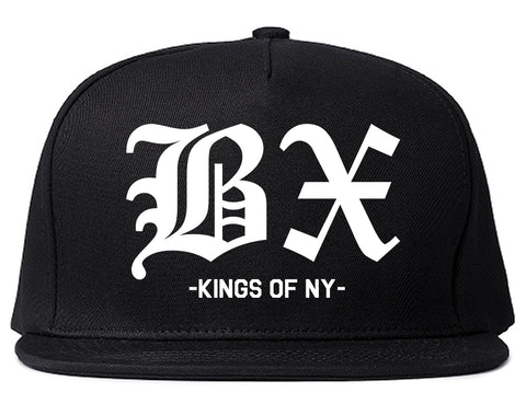 BX Old English Bronx New York Black Snapback Hat
