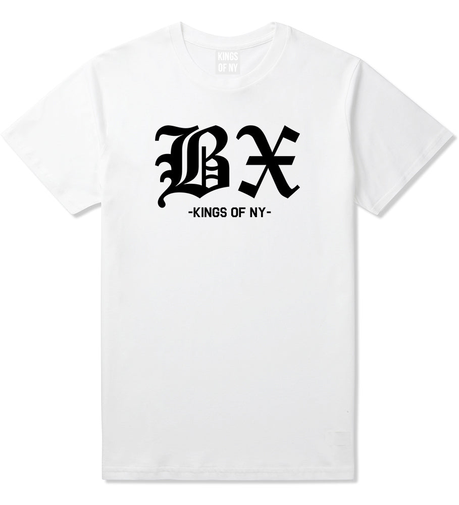BX Old English Bronx New York T-Shirt in White
