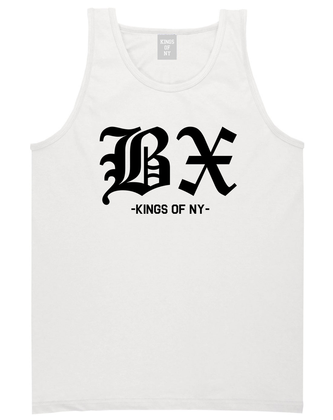 BX Old English Bronx New York Tank Top Shirt in White