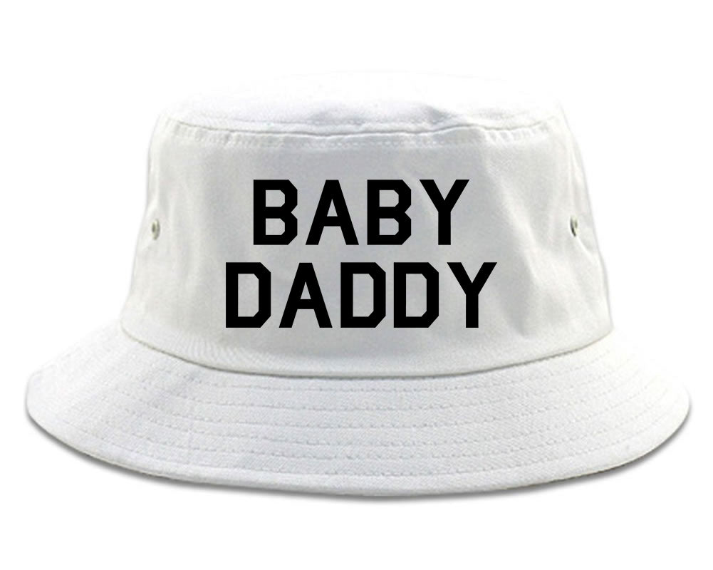 Baby Daddy Funny Fathers Day Mens Snapback Hat White