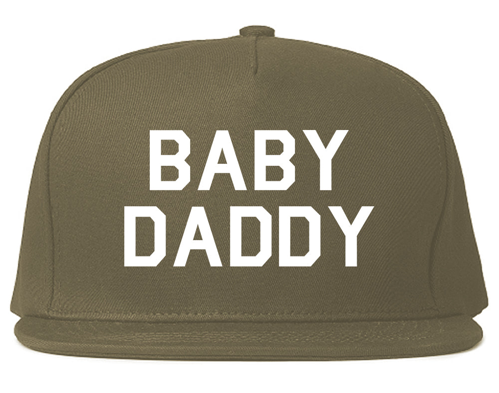 Baby Daddy Funny Fathers Day Mens Snapback Hat Grey