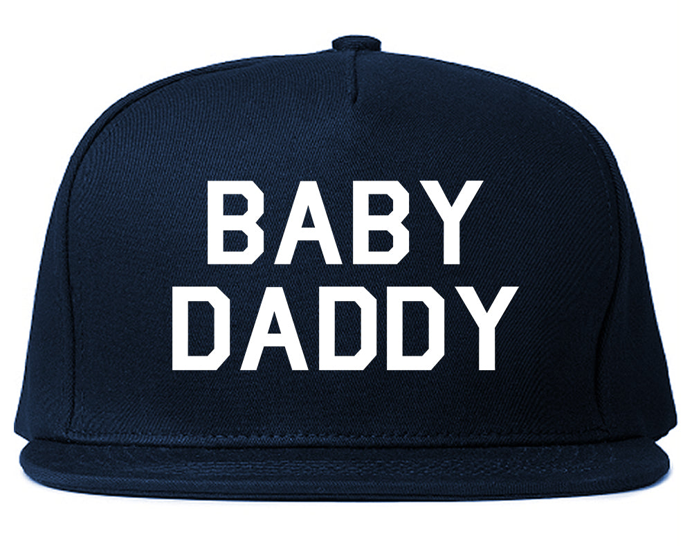 Baby Daddy Funny Fathers Day Mens Snapback Hat Navy Blue
