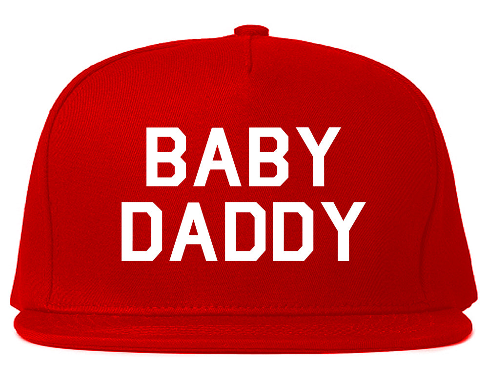 Baby Daddy Funny Fathers Day Mens Snapback Hat Red