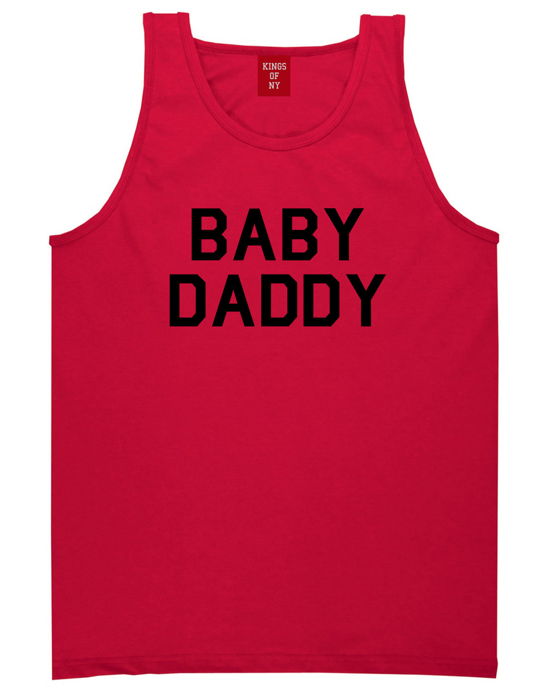 Baby Daddy Funny Fathers Day Mens Tank Top Shirt Red
