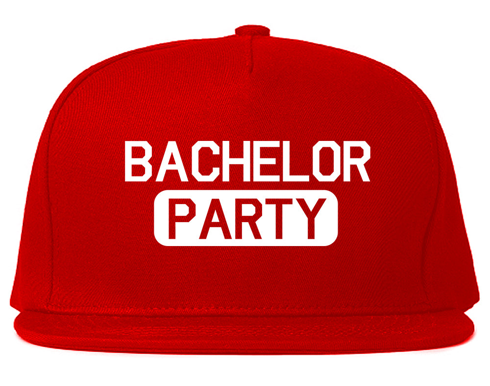 Bachelor Party Snapback Hat Red