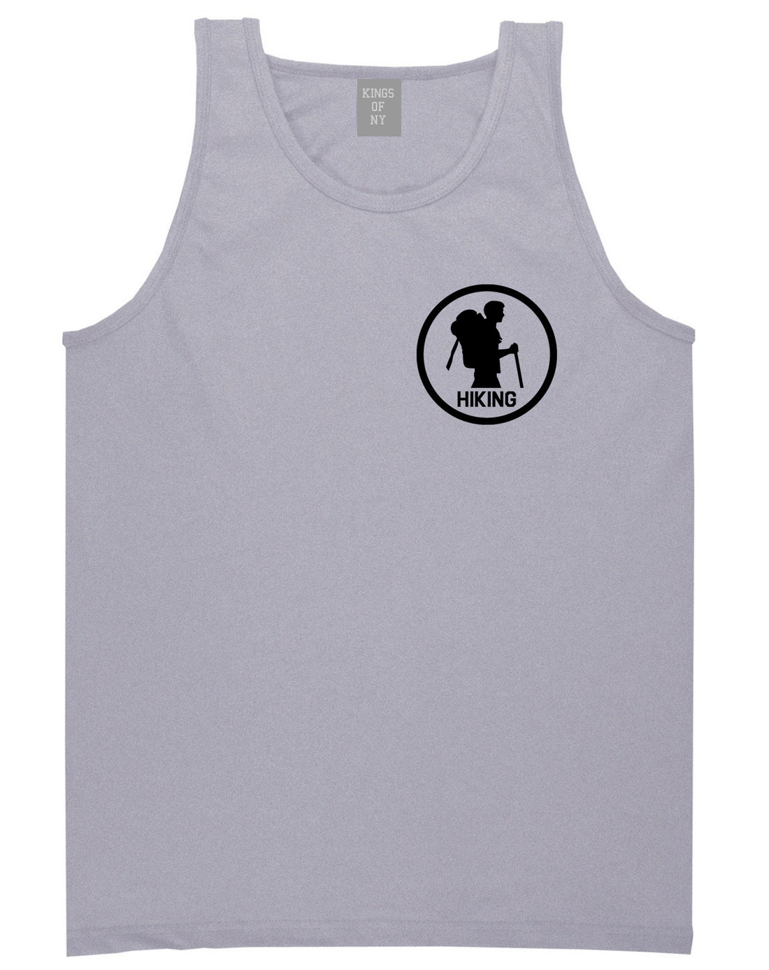 Backpacking Outdoor Hiking Chest Grey Tank Top Shirt by Kings Of NY