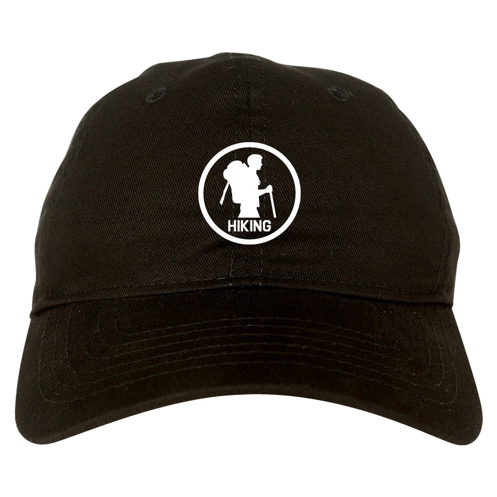 Backpacking Outdoor Hiking Chest Dad Hat Baseball Cap Black
