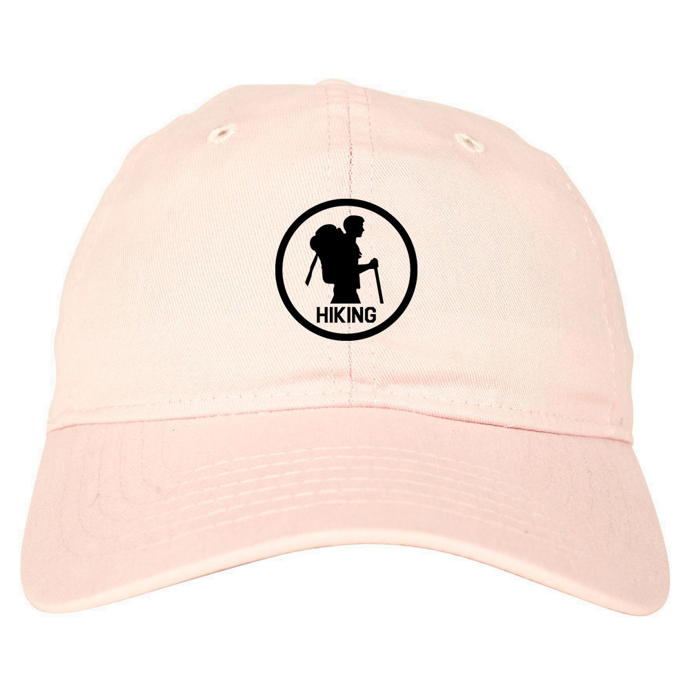 Backpacking Outdoor Hiking Chest Dad Hat Baseball Cap Pink