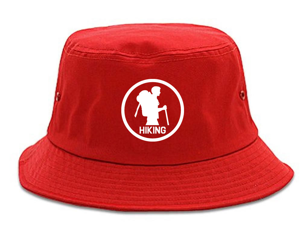 Backpacking Outdoor Hiking Chest Bucket Hat Red