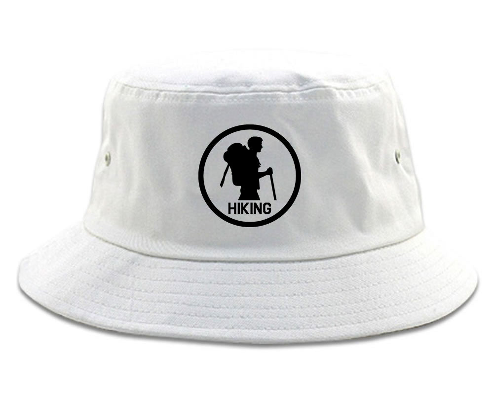 Backpacking Outdoor Hiking Chest Bucket Hat White