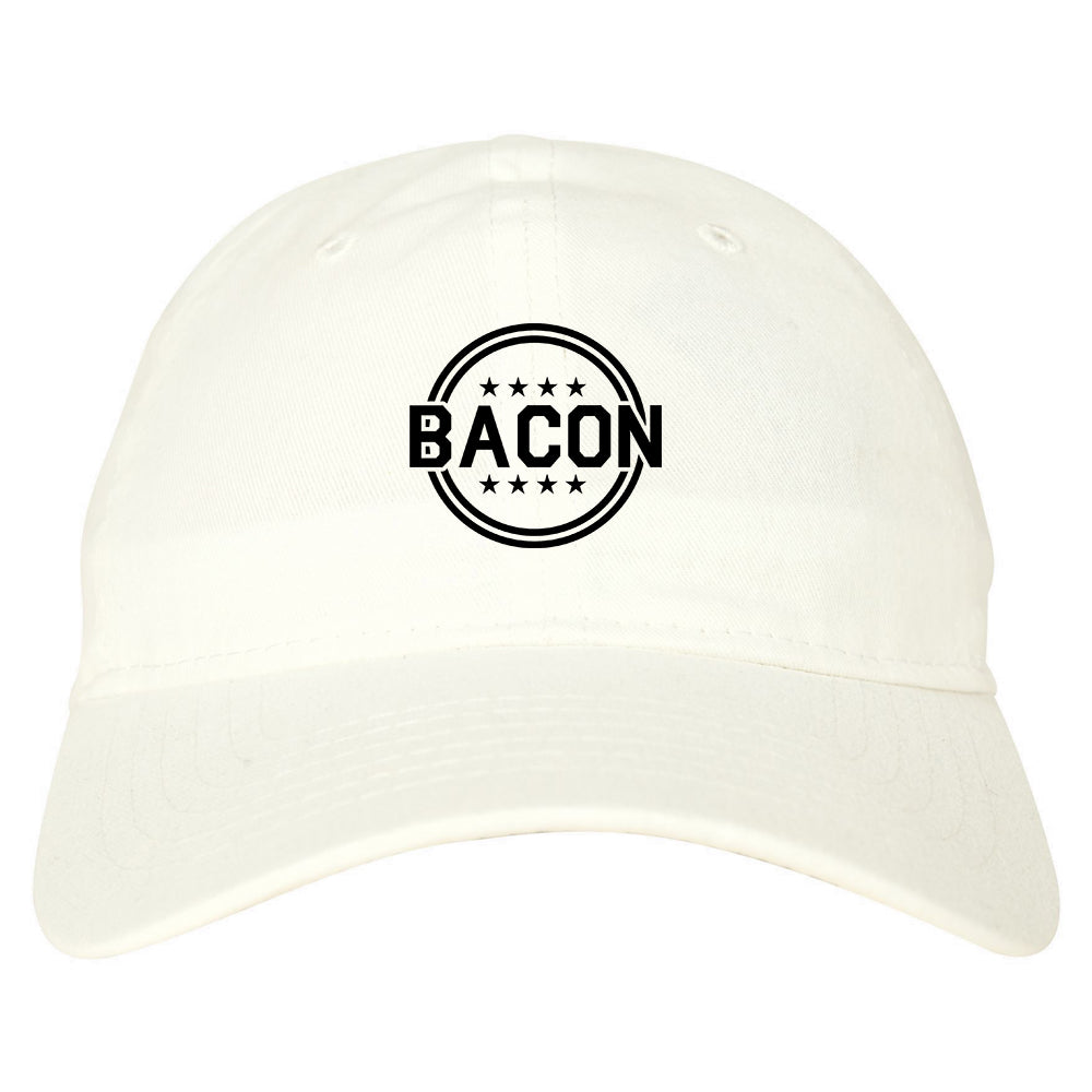 Bacon Stars Dad Hat Baseball Cap White