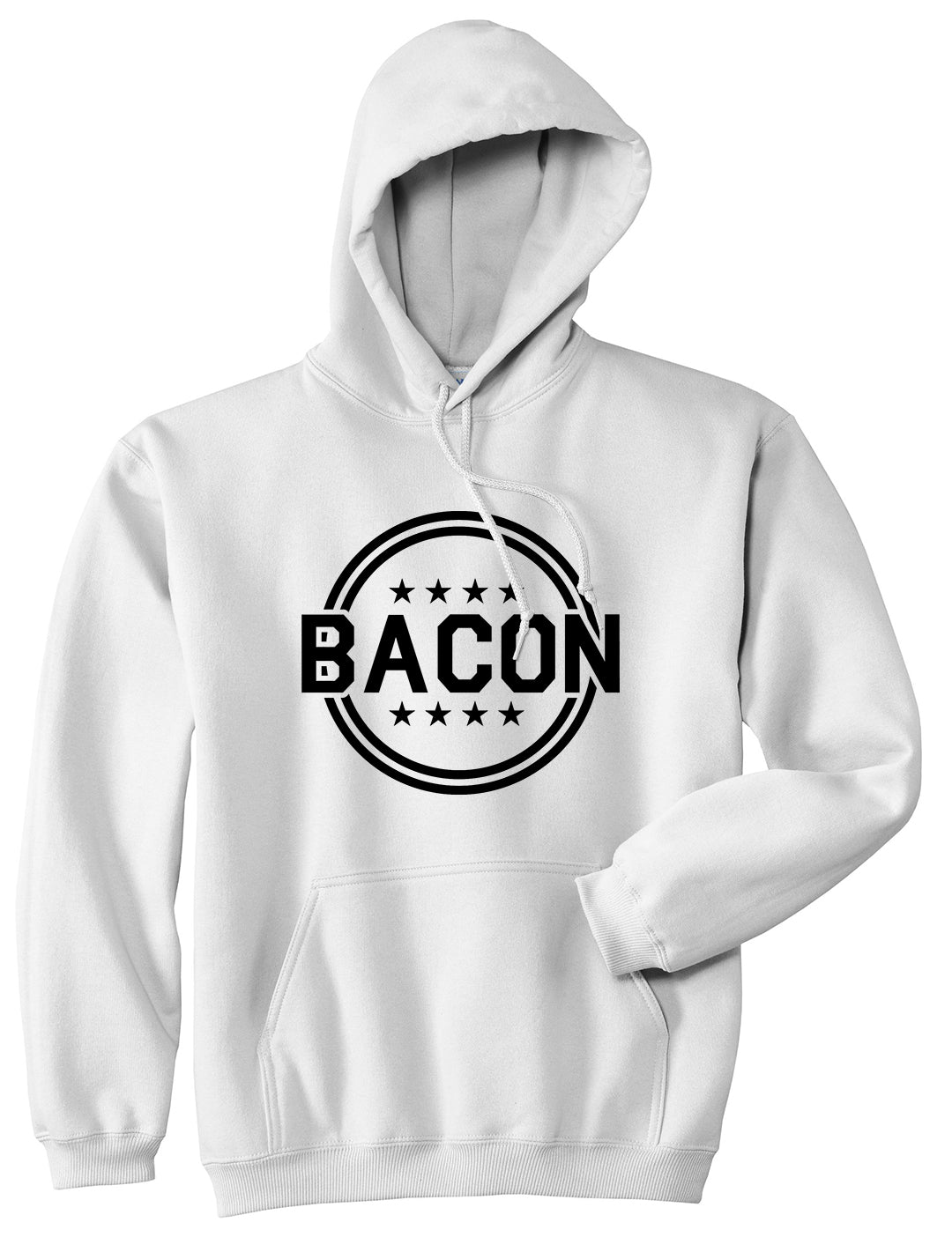 Bacon Stars White Pullover Hoodie by Kings Of NY
