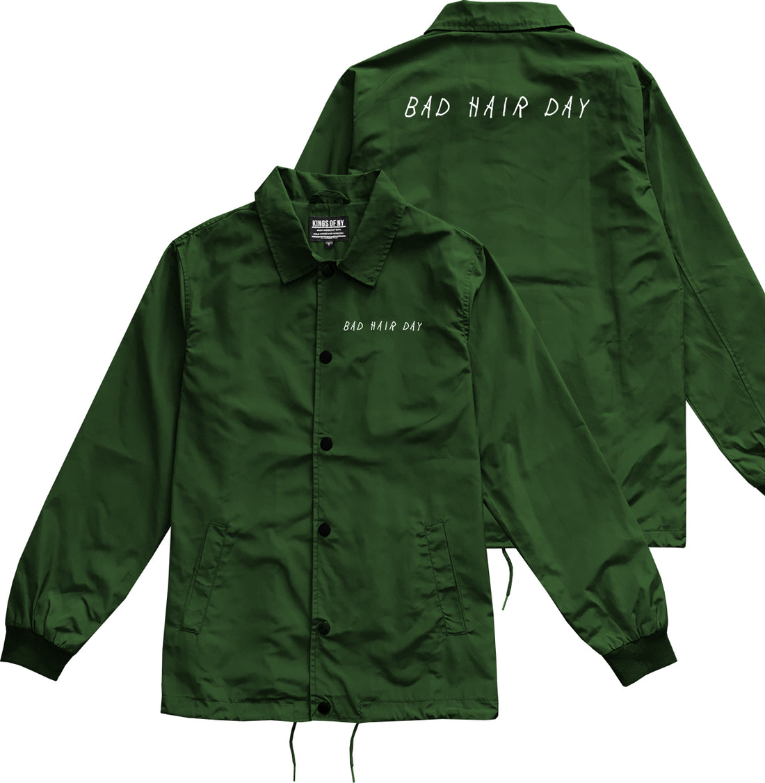Bad Hair Day Green Coaches Jacket by Kings Of NY