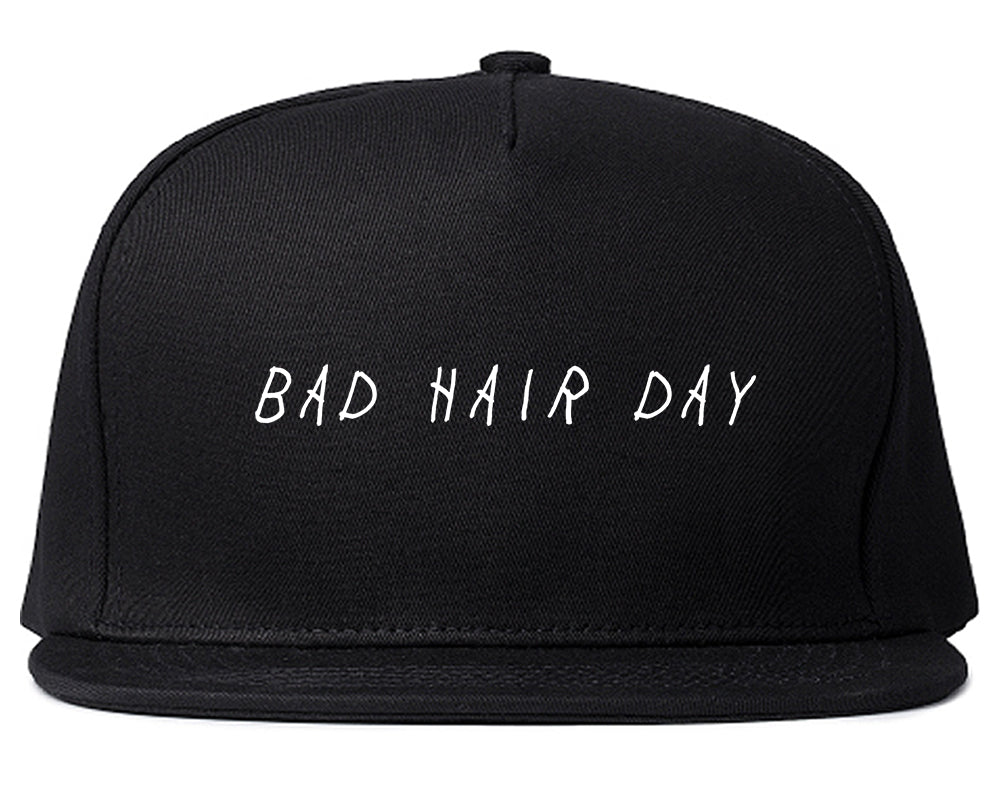 Bad Hair Day Snapback Hat Black