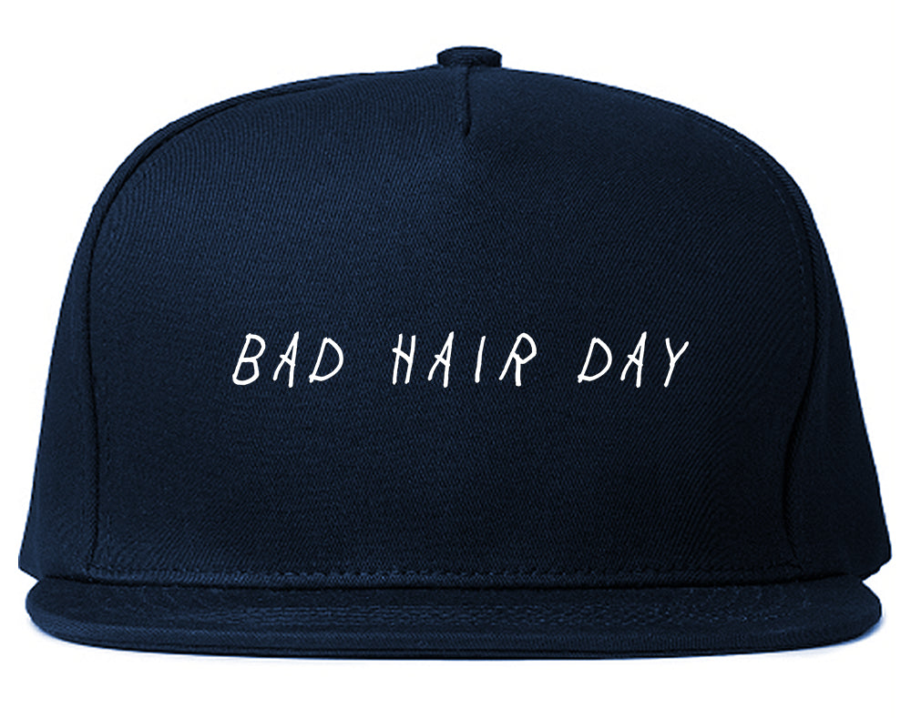 Bad Hair Day Snapback Hat Blue