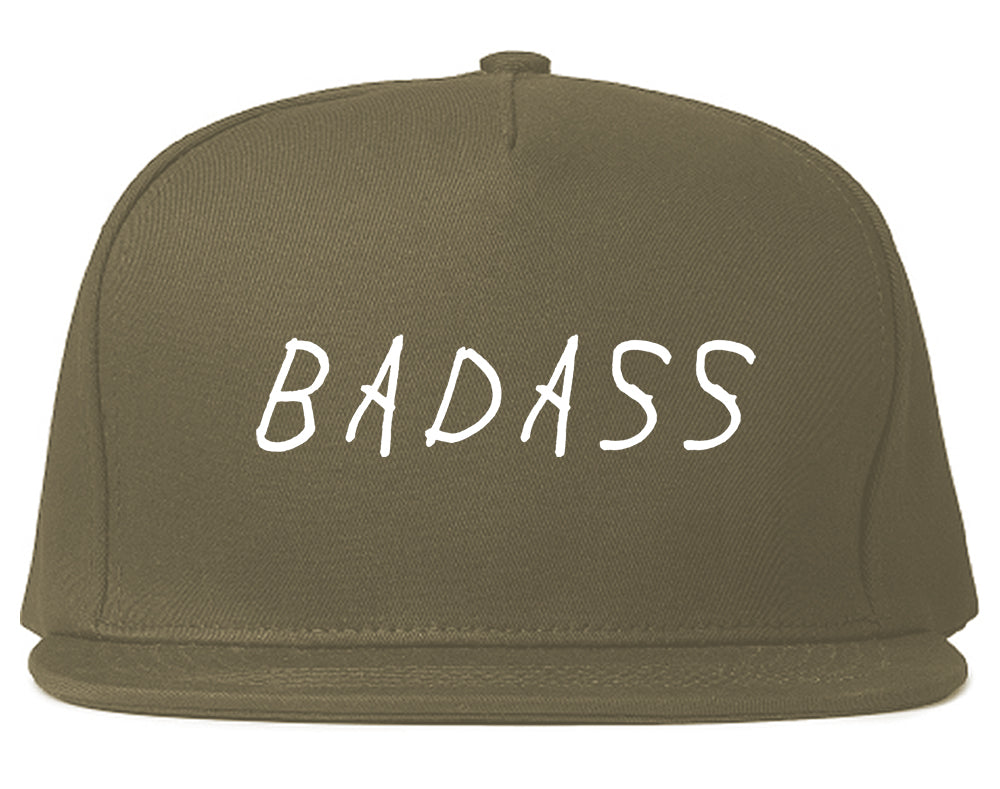 Badass Snapback Hat Grey