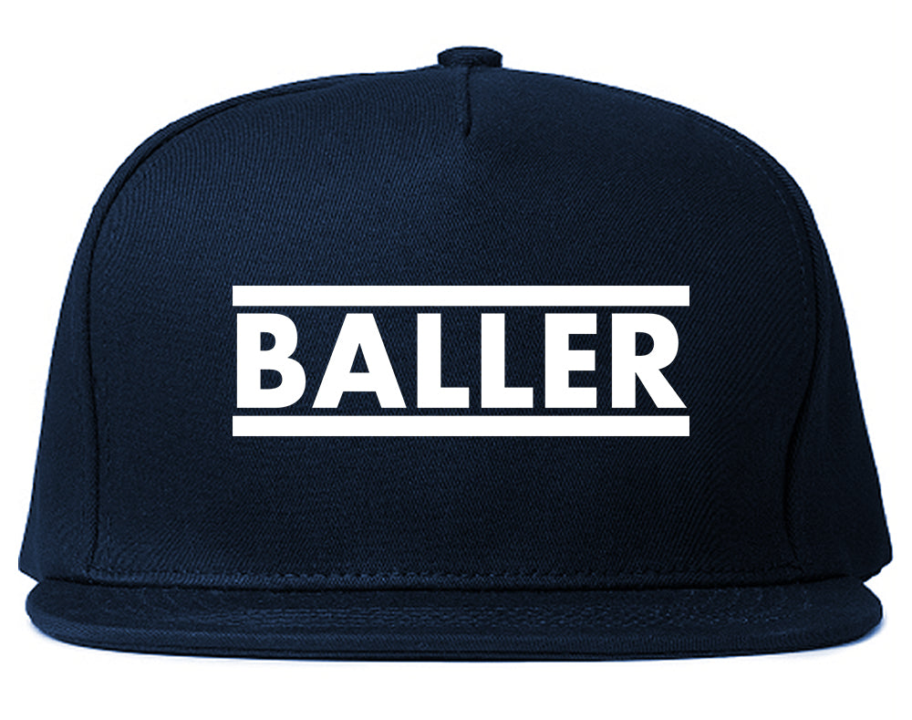 Baller Snapback Hat Blue