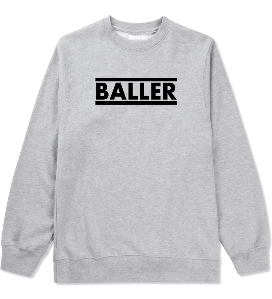 Baller Grey Crewneck Sweatshirt by Kings Of NY