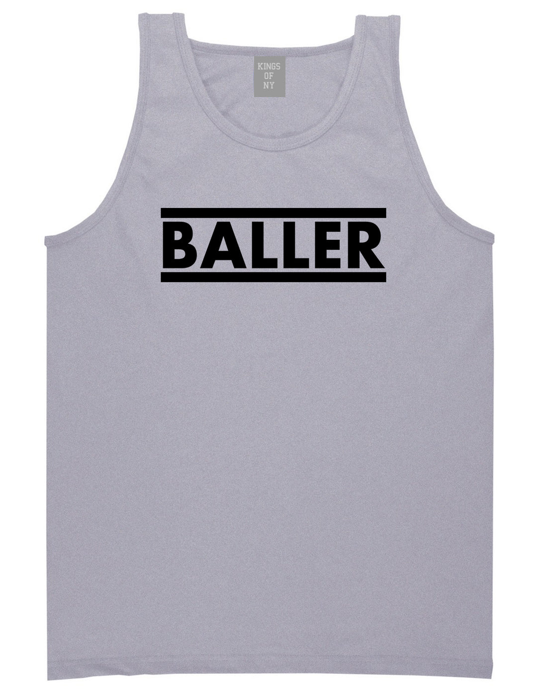 Baller Grey Tank Top Shirt by Kings Of NY